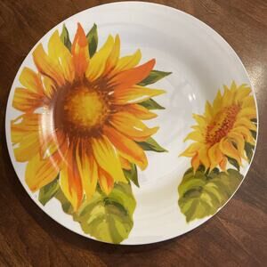 Royal Norfolk Sunflower Printed Stoneware Dinner Plate. Replacement Plate 10.5”